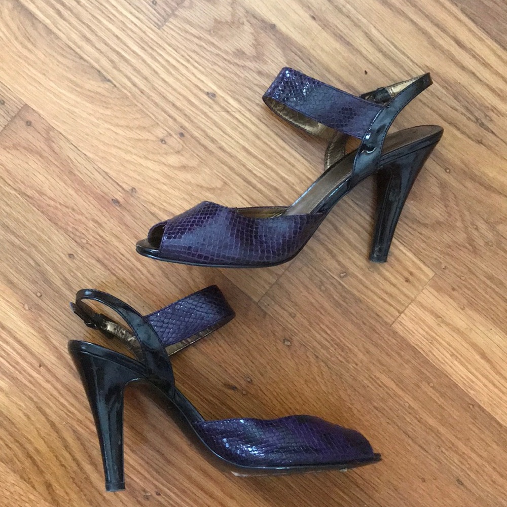 Enzo Angiolini peep toe slingback heels